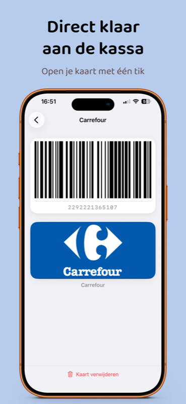 Kaartdetail met barcode